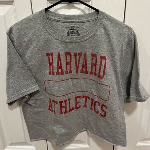 Harvard athletics cropped t shirt